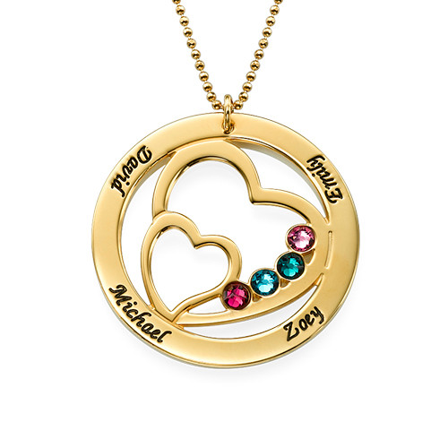 Cuore birthstone Nome Collana