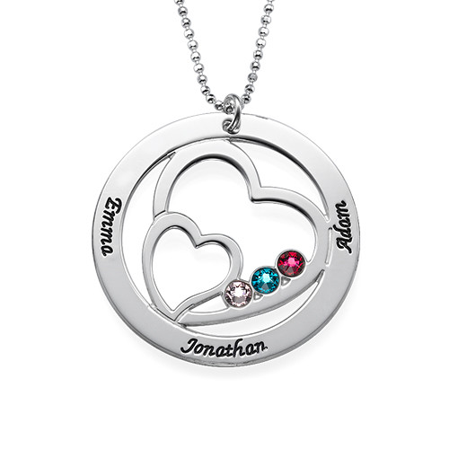 Cuore birthstone Nome Collana